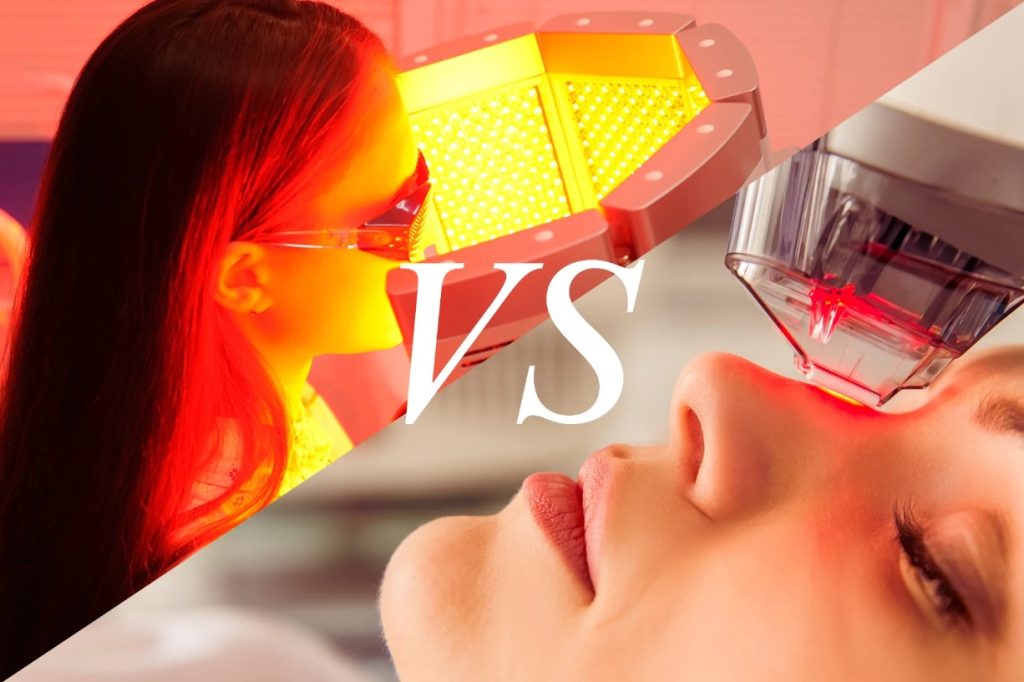 Difference Between Red Light and Laser Treatment